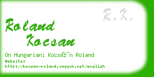 roland kocsan business card